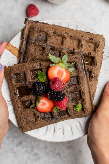 Freezer-friendly buckwheat pancakes and waffles make for a deliciously healthy breakfast on the go. They’re perfect to enjoy before work or school to get your day started right! #BUCKWHEAT #backtoschool #vegan #kids #recieideas #breakfast #frozen #lunch #dinner #freezersafe