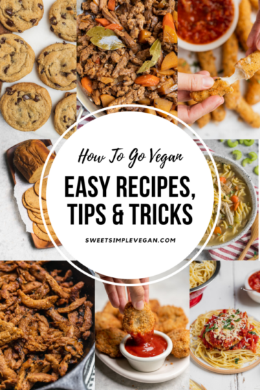 how to go vegan image collage featured image